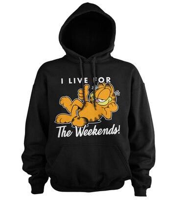 Läs mer om Garfield - Live For The Weekend Hoodie, Hoodie