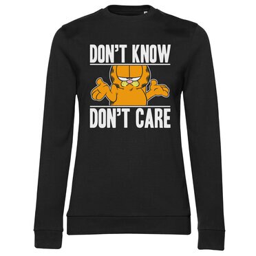 Läs mer om Garfield Dont Know - Dont Care Girly Sweatshirt, Sweatshirt