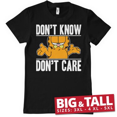 Läs mer om Garfield Dont Know - Dont Care Big & Tall T-Shirt, T-Shirt