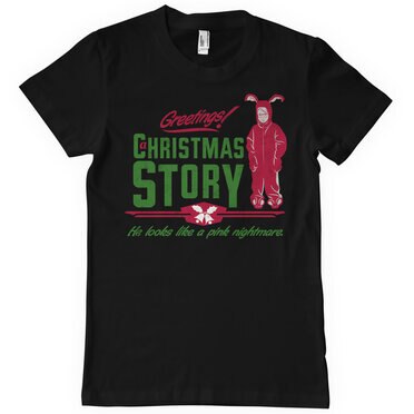 Läs mer om A Christmas Story - Pink Nightmare T-Shirt, T-Shirt