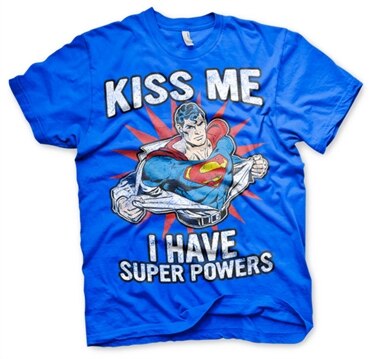 Kiss Me - I Have Super Powers T-Shirt, Basic Tee