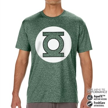 Green Lantern Logo Performance Mens Tee, CORE PERFORMANCE MENS TEE