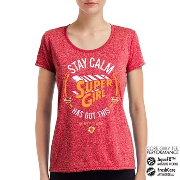 Supergirl Has Got This Performance Girly Tee, CORE PERFORMANCE GIRLY TEE