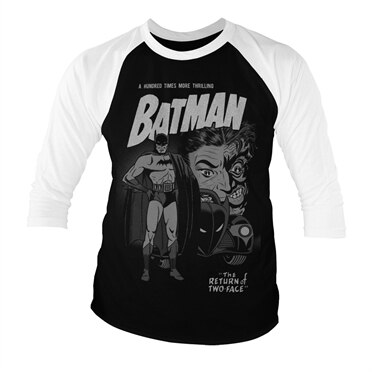 Läs mer om Batman - Return Of Two-Face Baseball 3/4 Sleeve Tee, Long Sleeve T-Shirt