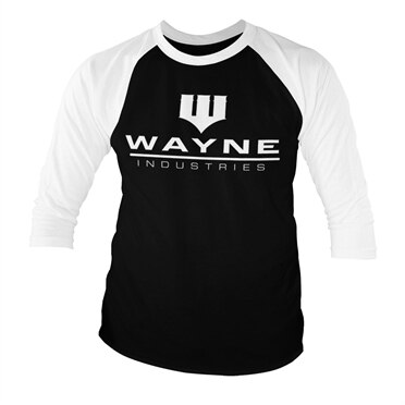 Läs mer om Batman - Wayne Industries Logo Baseball 3/4 Sleeve Tee, Long Sleeve T-Shirt