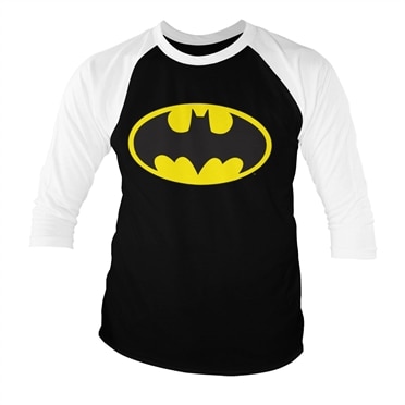 Läs mer om Batman Signal Logo Baseball 3/4 Sleeve Tee, Long Sleeve T-Shirt