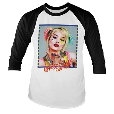 Läs mer om Harley Quinn Kiss Baseball Long Sleeve, Long Sleeve T-Shirt