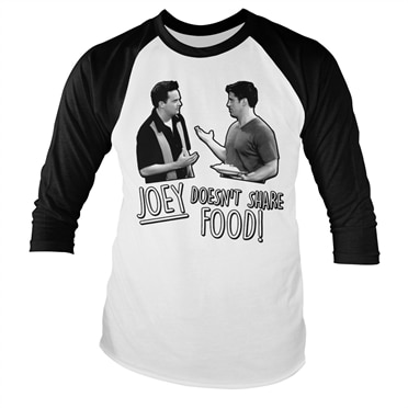 Läs mer om Friends - Joey Doesnt Share Food Baseball Long Sleeve Tee, Long Sleeve T-Shirt