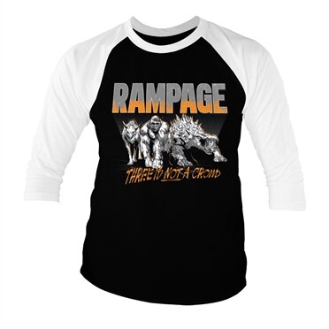 Rampage - There Is Not A Crowd Baseball 3/4 Sleeve Tee, Baseball 3/4 Sleeve Tee