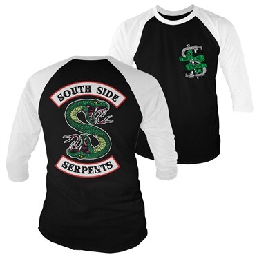 Läs mer om Riverdale - South Side Serpents Baseball 3/4 Sleeve Tee, Long Sleeve T-Shirt