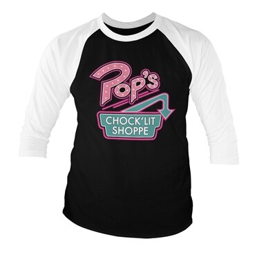 Läs mer om Pops ChockLit Shoppe Baseball 3/4 Sleeve Tee, Long Sleeve T-Shirt