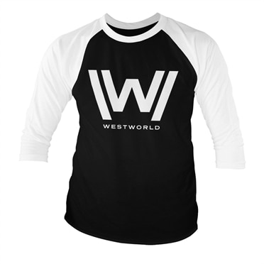 Läs mer om Westworld Logo Baseball 3/4 Sleeve Tee, Long Sleeve T-Shirt