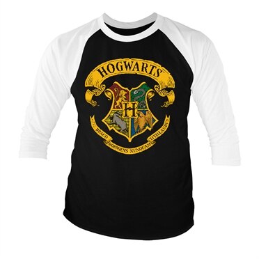 Läs mer om Hogwarts Crest Baseball 3/4 Sleeve Tee, Long Sleeve T-Shirt