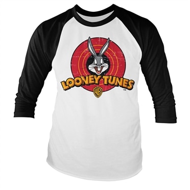 Läs mer om Looney Tunes Distressed Logo Baseball Long Sleeve Tee, Long Sleeve T-Shirt