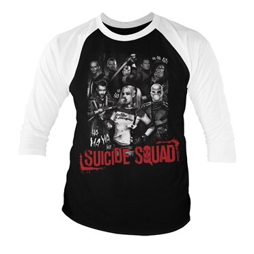 Läs mer om Suicide Squad Baseball 3/4 Sleeve Tee, Long Sleeve T-Shirt