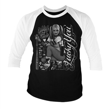 Läs mer om Harley Quinn - Lucky You Baseball 3/4 Sleeve Tee, Long Sleeve T-Shirt