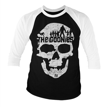 Läs mer om The Goonies Skull Baseball 3/4 Sleeve Tee, Long Sleeve T-Shirt