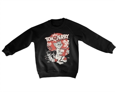 Tom & Jerry Vintage Comic Kids Sweatshirt, Kids Sweatshirt