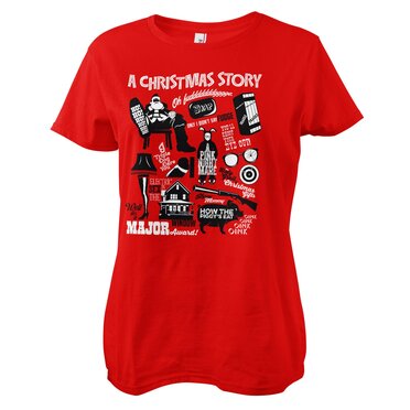 Läs mer om A Christmas Story icons Girly Tee, T-Shirt