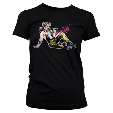 Läs mer om Harley Quinn Roller Skates Girly Tee, T-Shirt