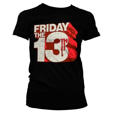 Friday The 13th Block Logo Girly Tee, Girly Tee