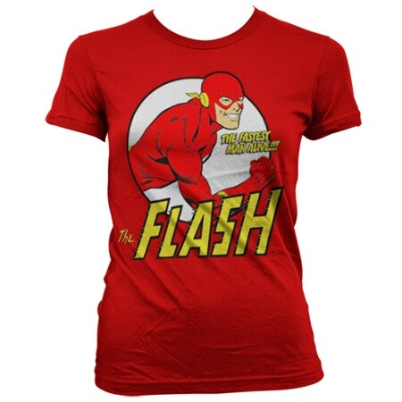 Läs mer om The Flash - Fastest Man Alive Girly T-Shirt, T-Shirt