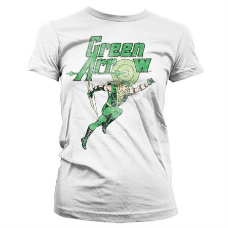 Green Arrow Distressed Girly T-Shirt, Girly T-Shirt