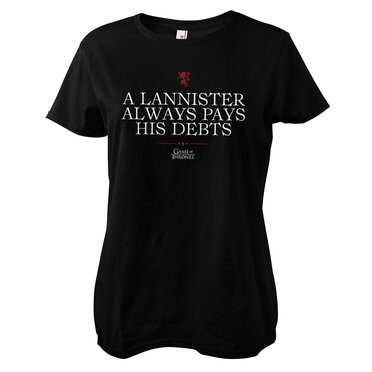 Läs mer om A Lannister Always Pays His Debts Girly Tee, T-Shirt