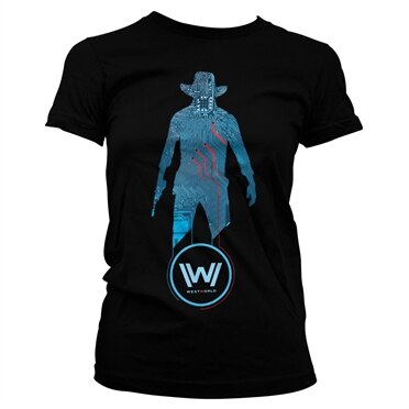 Westworld - Blue Circuit Cowboy Girly Tee, Girly Tee
