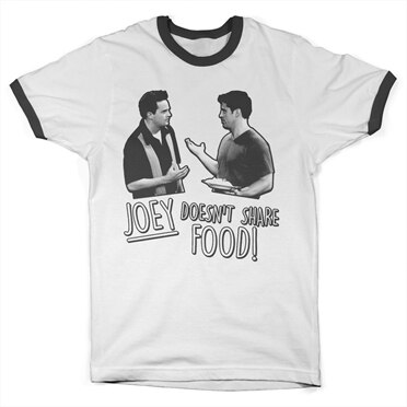 Läs mer om Friends - Joey Doesnt Share Food Ringer Tee, T-Shirt