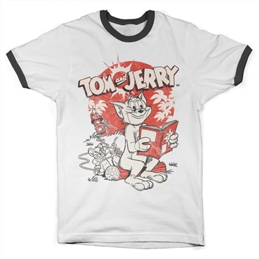 Läs mer om Tom & Jerry Vintage Comic Ringer Tee, T-Shirt