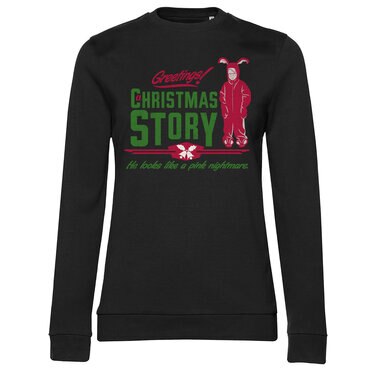 Läs mer om A Christmas Story - Pink Nightmare Girly Sweatshirt, Sweatshirt