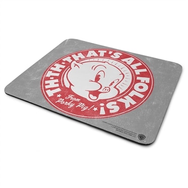 Läs mer om Porky Pig - Thats All Folks! Mouse Pad, Accessories