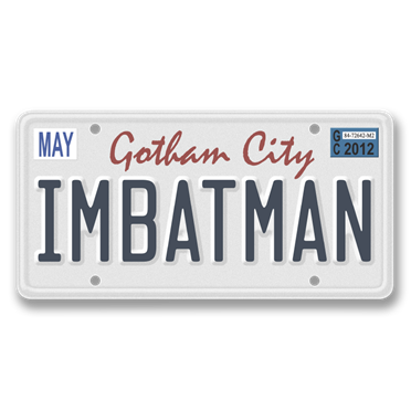 Läs mer om Im Batman License Plate Sticker, Accessories