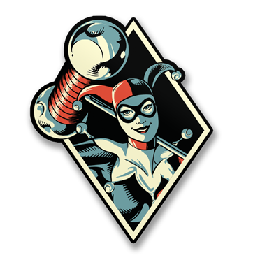 Läs mer om Harley Quinn Big Bat Sticker, Accessories