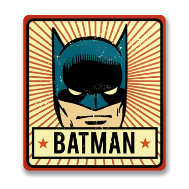 Läs mer om Batman Retro Sticker, Accessories