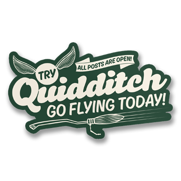 Läs mer om Try Quidditch Sticker, Accessories
