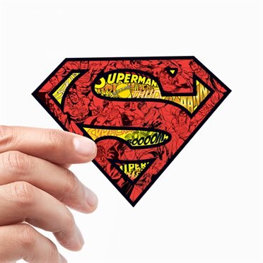 Läs mer om Superman Mash-Up Shield Sticker, Accessories