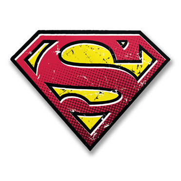 Läs mer om Superman Distressed S Shield Sticker, Accessories