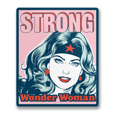 Läs mer om Wonder Woman - Strong Sticker, Accessories