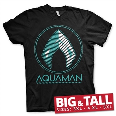 Läs mer om Aquaman - Distressed Shield Big Tall T-Shirt, T-Shirt