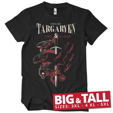 Läs mer om House Targaryen Big & Tall T-Shirt, T-Shirt
