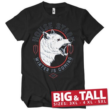 Läs mer om House Stark - Winter Is Coming Big & Tall T-Shirt, T-Shirt