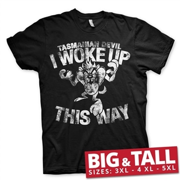 Läs mer om Tasmanian Devil - I Woke Up This Way Big & Tall T-Shirt, T-Shirt