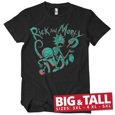 Läs mer om Rick And Morty Duotone Big & Tall T-Shirt, T-Shirt