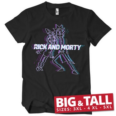 Läs mer om Rick And Morty Glitch Big & Tall T-Shirt, T-Shirt
