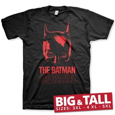 Läs mer om The Batman Layered Logo Big & Tall T-Shirt, T-Shirt