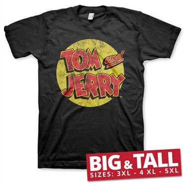 Läs mer om Tom & Jerry Washed Logo Big & Tall T-Shirt, T-Shirt