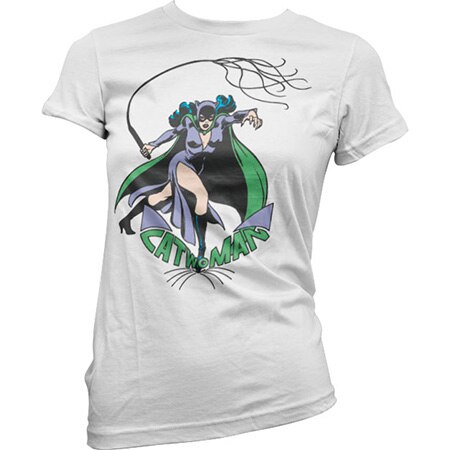 Catwoman In Action Girly Tee, Girly T-Shirt