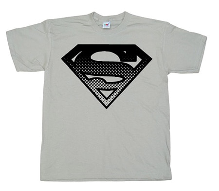 Läs mer om Superman Halftone Shield T-Shirt, T-Shirt